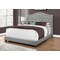 Monarch Specialties Bed, Queen Size, Platform, Bedroom, Frame, Upholstered, Velvet, Wood Legs, Grey, Chrome, Traditional I 5966Q - alternate 2